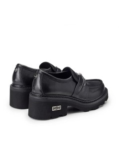 Cult Mocassino Grace Morsetto Piercing Carro Alto Pelle Nero