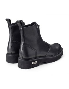 Cult Stivaletto Uomo Slash Mid Zip Centrale Pelle Nero