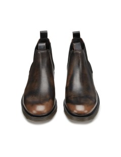 Cult Beatles Uomo Mid Ozzy Pelle Liscio Sfumato Nero Marrone