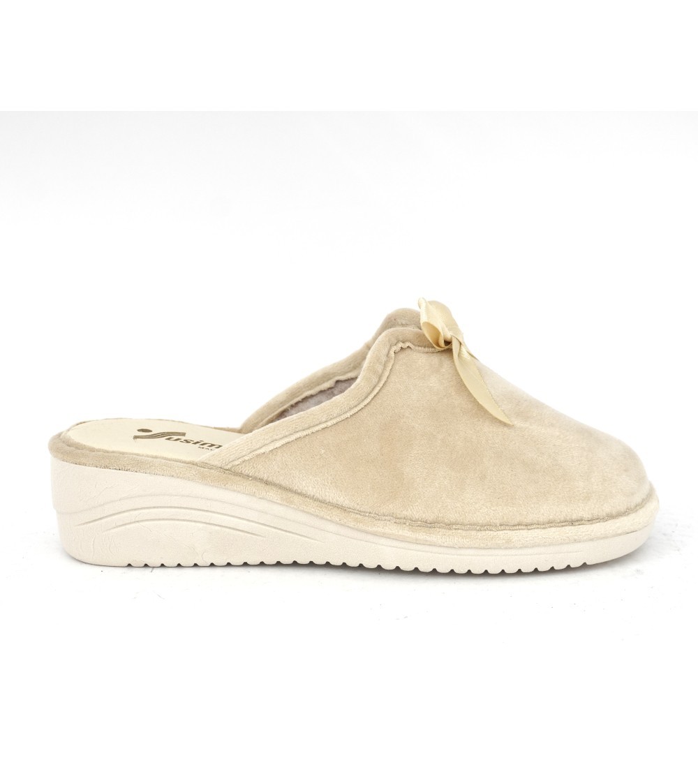 "susimoda,63380,ciabatta,pantofola,beige,memory,zeppa,sabbia,tortora,Donna,Inverno,Autunno"