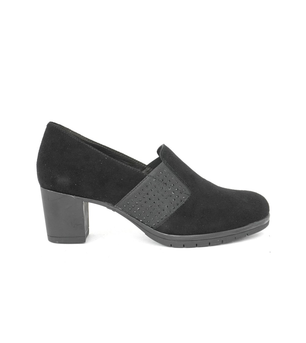 "susimoda,87370,mocassino,tacco,leggero,nero,plateau,strass,Donna"