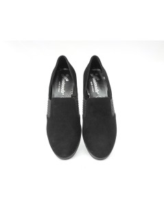 Susimoda Mocassino Tacco Fascia Elastica con Strass Nero