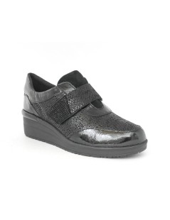Susimoda Sneakers Zeppa con Velcro Strass Nero