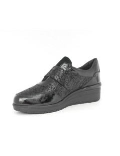 Susimoda Sneakers Zeppa con Velcro Strass Nero