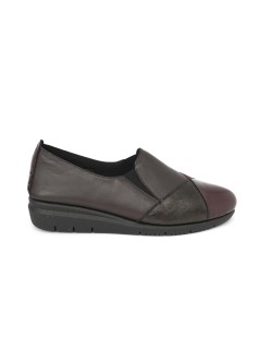 Grunland Mocassino Slip-on Comfort Puntale Vernice Bordeaux