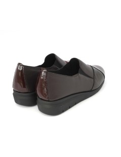 Grunland Mocassino Slip-on Comfort Puntale Vernice Bordeaux