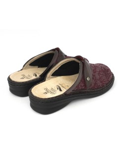 Sabatini Ciabatta Plantare Estraibile Velcro Tessuto Elastic Bordeaux