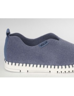 Grunland Pantofolina Donna Ideal Feltro di Lana Ceruleo