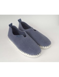 Grunland Pantofolina Donna Ideal Feltro di Lana Ceruleo