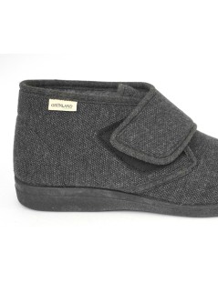 Grunland Pantofola Uomo Regolabile con Velcro Antracite