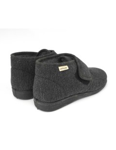 Grunland Pantofola Uomo Regolabile con Velcro Antracite