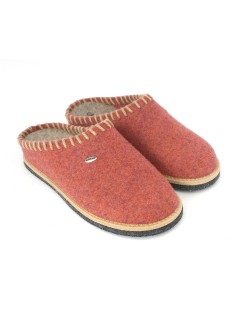 Grunland Ciabatta Parquet Feltro Infilature a Contrasto Amarena Sabbia