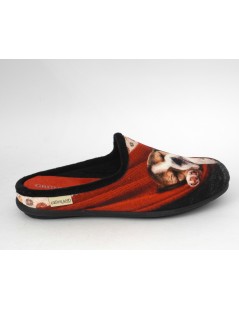 Grunland Ciabattina Media Cagnolino Tessuto Multi Rosso