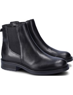 Vueva Beatles Elastico Fondo Liscio con Zip Pelle Nero
