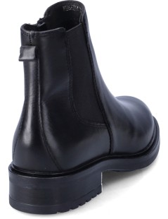 Vueva Beatles Elastico Fondo Liscio con Zip Pelle Nero