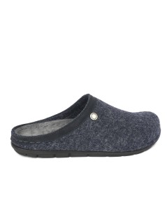 Grunland Ciabatta Uomo Sottopiede Pelle Feltro Blu
