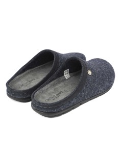 Grunland Ciabatta Uomo Sottopiede Pelle Feltro Blu