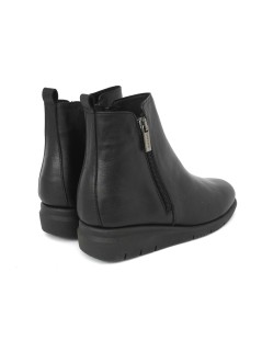 Grunland Tronchetto Comfort Zeppa 2 Zip Nappa Soft Nero
