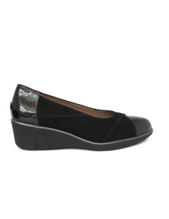 Confort Decollette Classic Zeppa Media Puntale Vernice Nero