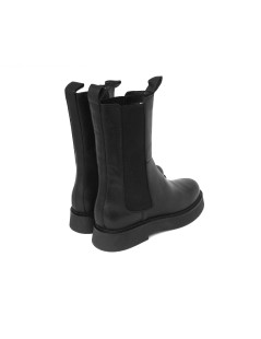 Grunland Stivale Polpaccio 2 Elastici Fondo Liscio Nappa Nero