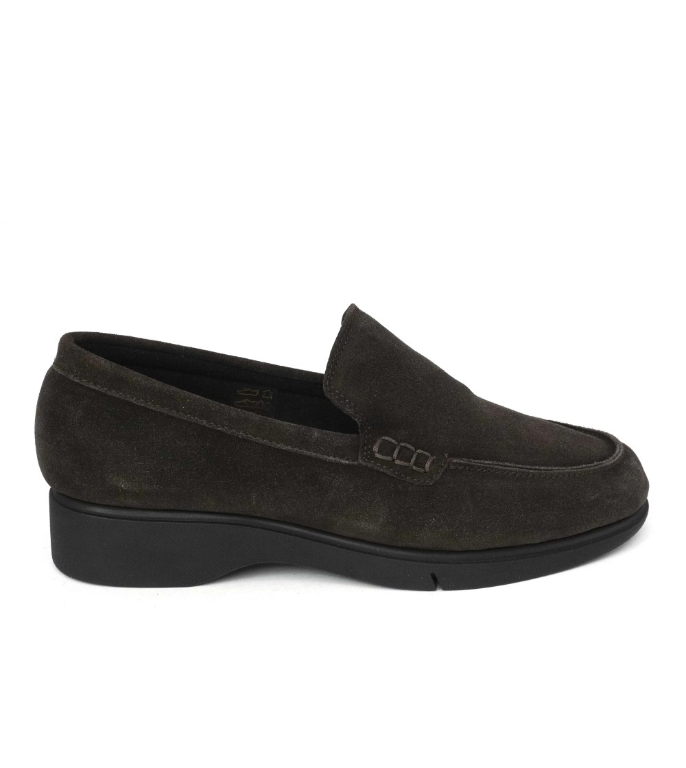 Grunland Mocassino Morbido Fondo Flex Camoscio Fumo