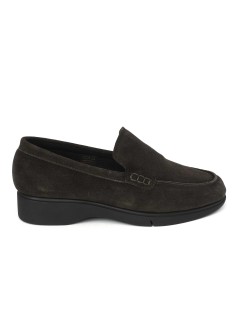 Grunland Mocassino Morbido Fondo Flex Camoscio Fumo