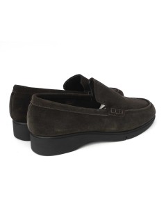 Grunland Mocassino Morbido Fondo Flex Camoscio Fumo