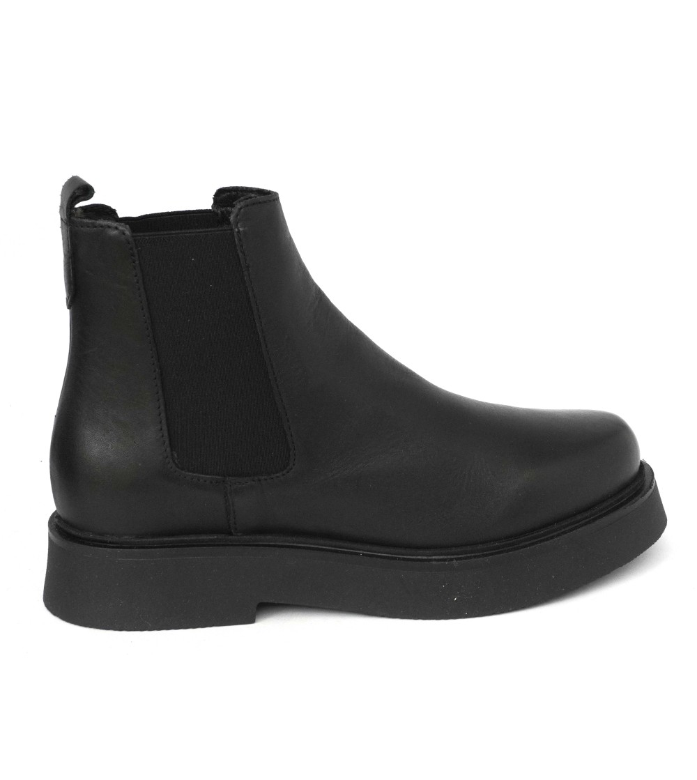 Grunland Tronchetto Beatles Fondo Liscio Pelle Nero