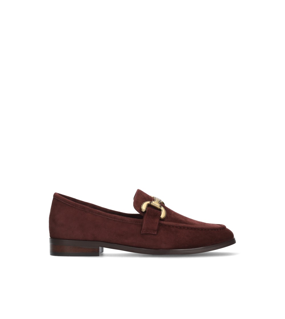 Bibi Lou Mocassino College Vela Loafer Morsetto Camoscio Bordeaux
