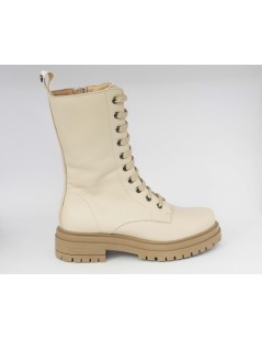 Raquel Perez Anfibio Medio Fondo Carro Zip Nappa Beige