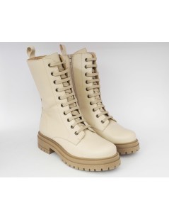 Raquel Perez Anfibio Medio Fondo Carro Zip Nappa Beige