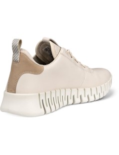 Ecco Sneakers Lacci Elastici Fondo Gomma Cipria