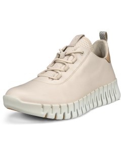 Ecco Sneakers Lacci Elastici Fondo Gomma Cipria