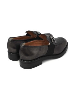 MOT-Clè Mocassino College Morsetto Laminato Antracite