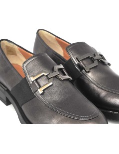 MOT-Clè Mocassino College Morsetto Laminato Antracite