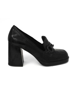 Noa Mocassino Plateau Tacco Alto Morsetto Naplak Nero