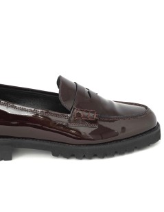 Luca Grossi Mocassino College Slim Vernice Bordeaux