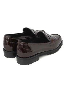 Luca Grossi Mocassino College Slim Vernice Bordeaux