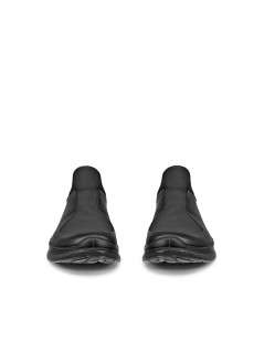 Ecco Slipon Tessuto Elastico Plantare Estraibile Nero