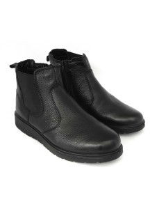 Luxury Stivaletto Uomo Classic Confort con Zip Pelle Nero