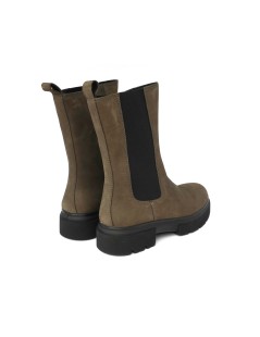 Grunland Tronchetti Kombat Elastico e Zip Nabuk Fumo