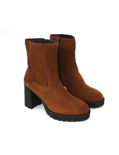 Callaghan Tronchetti Tacco Medio Plateau Elastici Camoscio Cuoio