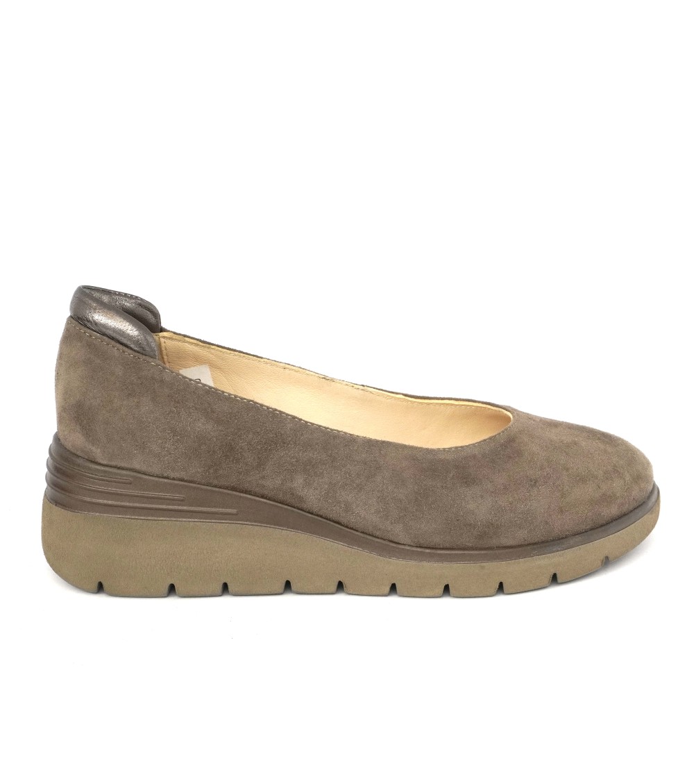 Ara Shoes Ballerina Classic Zeppa Media Camoscio Taiga