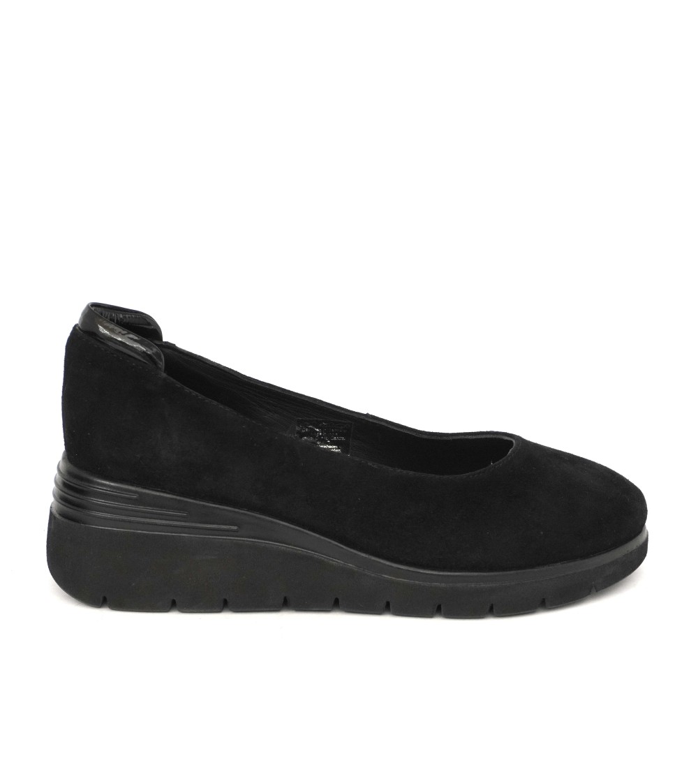 Ara Shoes Ballerina Classic Zeppa Media Camoscio Nero