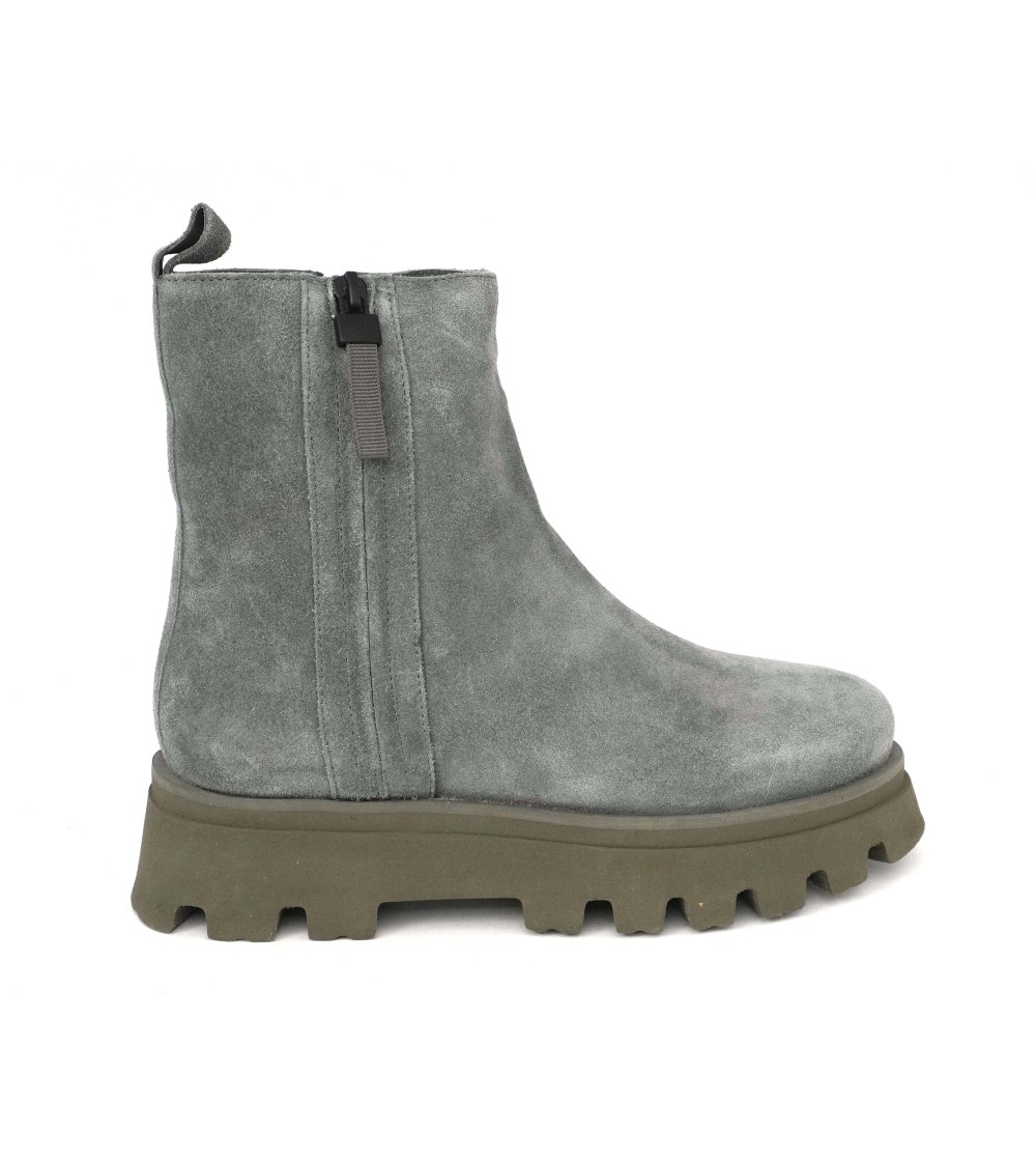 Ara Shoes Tronchetto Medio 2 Zip Carro Camoscio Grigio
