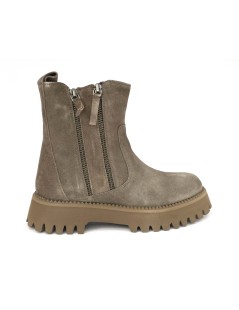 Ara Shoes Tronchetto Medio 3 Zip Carro Camoscio Taiga