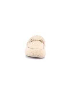 Grunland Ciabatta Teddy con Morsetto Peluche Beige