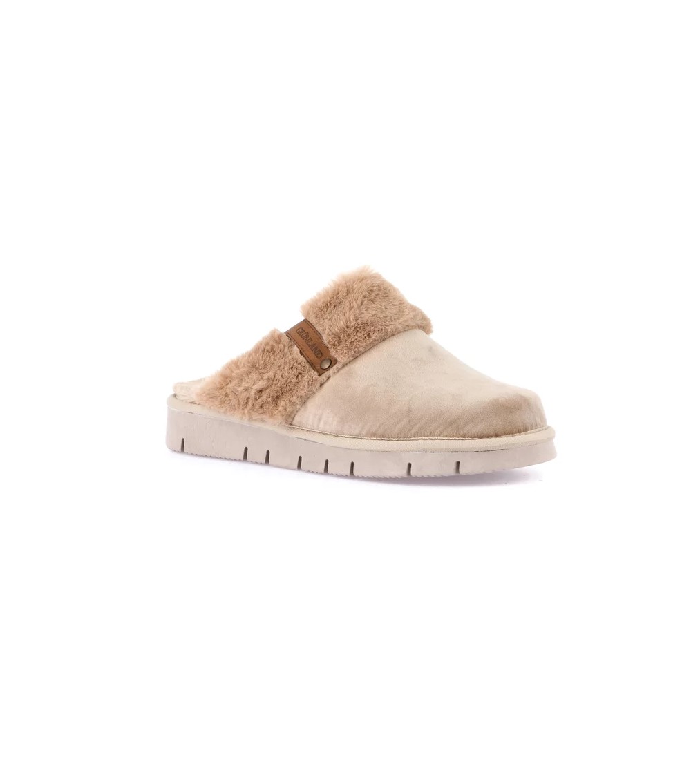 Grunland Ciabatta Alcantara Profilo Eco Peluche Beige