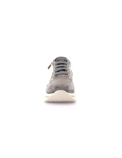 Grunland Sneakers City Zeppa Alta con Zip Pelle Taupe