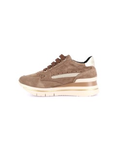 Grunland Sneakers City Zeppa Alta con Zip Camoscio Cuoio